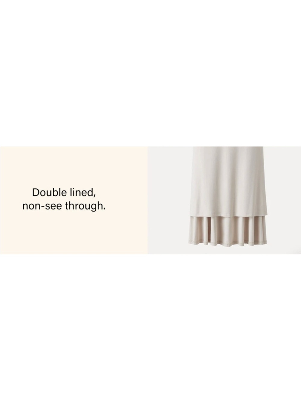 OGL Skirt Size Flowy Side Ruched A-line Midi Skirt Fog Cream Eco-SkinKiss - Picture 8 of 13